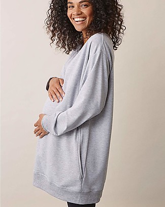 Boob Felpa BFF Premaman e Allattamento - Grigio Melange - Eco-Friendly Felpe