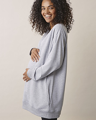 Boob Felpa BFF Premaman e Allattamento - Grigio Melange - Eco-Friendly Felpe