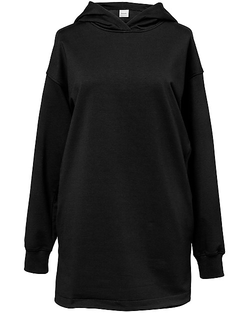 Boob Felpa Oversize con Cappuccio per Maternità e Allattamento - Nero - Cotone Bio Felpe
