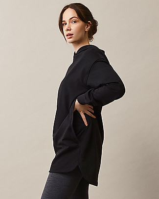 Boob Felpa Oversize con Cappuccio per Maternità e Allattamento - Nero - Cotone Bio Felpe