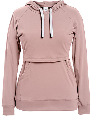 Boob Felpa Premaman e Allattamento con Cappuccio e Scaldapetto - Malva - Cotone Bio Felpe