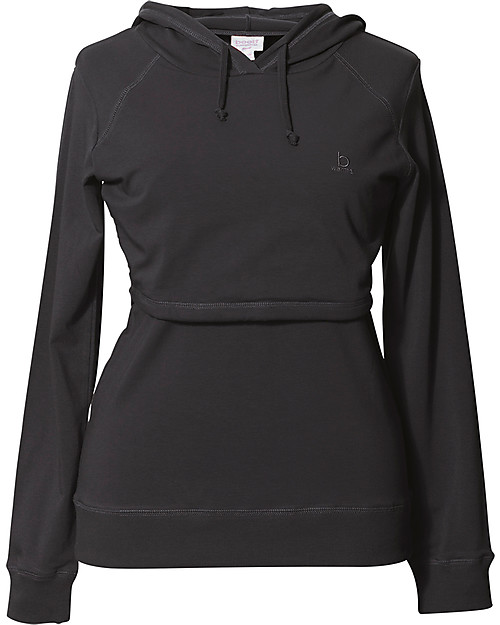 Boob Felpa Premaman e Allattamento in Cotone Organico con Cappuccio e Scaldapetto - BIO -Grigio Felpe