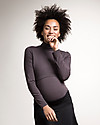 Boob Jackie, Maglia Dolcevita Premaman e Allattamento, Grigio - Morbida Fibra di Eucalipto Maglie Manica Lunga