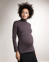 Boob Jackie, Maglia Dolcevita Premaman e Allattamento, Grigio - Morbida Fibra di Eucalipto Maglie Manica Lunga