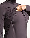 Boob Jackie, Maglia Dolcevita Premaman e Allattamento, Grigio - Morbida Fibra di Eucalipto Maglie Manica Lunga