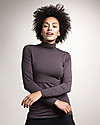 Boob Jackie, Maglia Dolcevita Premaman e Allattamento, Grigio - Morbida Fibra di Eucalipto Maglie Manica Lunga