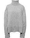 Boob Jamie, Maglione Collo Alto Premaman e Allattamento in Lana Riciclata - Grigio Melange Felpe