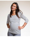 Boob Maglia Allattamento Simone Righe Nere - Cotone Bio Maglie Manica Lunga