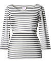 Boob Maglia Allattamento Simone Righe Nere - Cotone Bio Maglie Manica Lunga