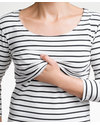 Boob Maglia Allattamento Simone Righe Nere - Cotone Bio Maglie Manica Lunga
