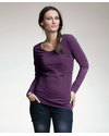 Boob Maglia da Allattamento a Maniche Lunghe Melanzana - Cotone Bio (Apertura da allatamento brevettata!) Felpe
