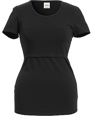 Boob Maglia Maniche Corte Premaman e allattamento Classic - Nero - Cotone bio T-shirt