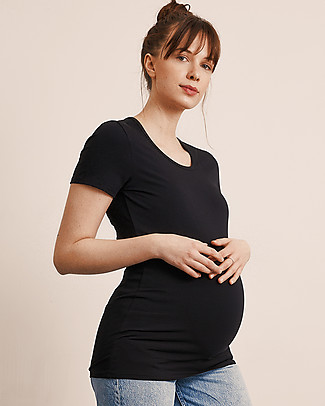 Boob Maglia Maniche Corte Premaman e allattamento Classic - Nero - Cotone bio Top