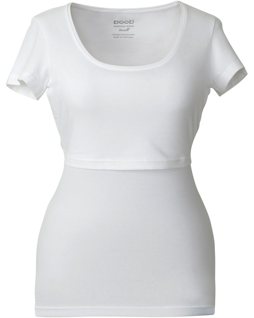 Boob Maglia Premaman e Allattamento - Bianca - Cotone Bio T-shirt