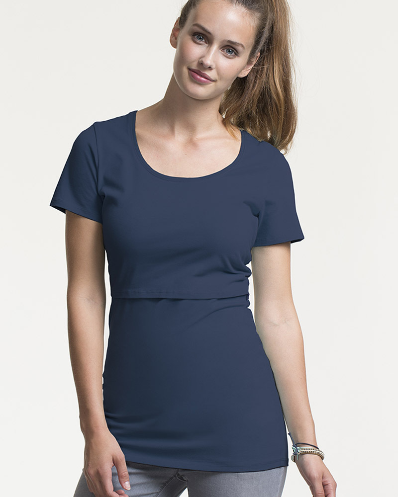 Boob Maglia Premaman e Allattamento Blu Scuro Cotone Bio donna