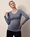 Boob Maglia Premaman e Allattamento Flatter, Smoke - Morbida fibra di Eucalipto Maglie Manica Lunga