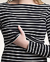Boob Maglia Premaman e Allattamento Simone - Righe Nere e Bianche - Cotone Bio Maglie Manica Lunga