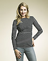 Boob Maglia Premaman e Allattamento Simone - Righe Nere e Bianche - Cotone Bio Maglie Manica Lunga