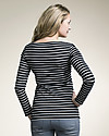 Boob Maglia Premaman e Allattamento Simone - Righe Nere e Bianche - Cotone Bio Maglie Manica Lunga