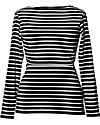 Boob Maglia Premaman e Allattamento Simone - Righe Nere e Bianche - Cotone Bio Maglie Manica Lunga