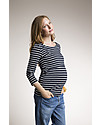 Boob Maglia Premaman e Allattamento Simone - Righe Nere e Bianche - Cotone Bio Maglie Manica Lunga