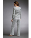 Boob Pantaloni del Pigiama Premaman e Post Parto - Fantasia a Righe Bianco Avorio/Grigio - Cotone Bio - Pigiami