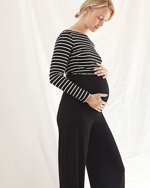 Boob Pantaloni Premaman Once On Never Off - Fibra di Eucalipto - Nero Pantaloni Lunghi