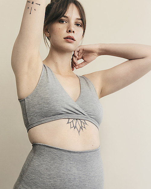 Boob Reggiseno da Allattamento Morbido Supporto The Go-To - Grigio Melange perfetto anche la notte! Reggiseni da Allattamento
