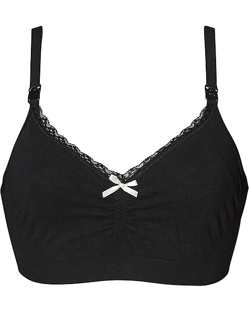 Boob Reggiseno da Allattamento Senza Cuciture Fast Food, Nero - Cotone Bio Reggiseni da Allattamento