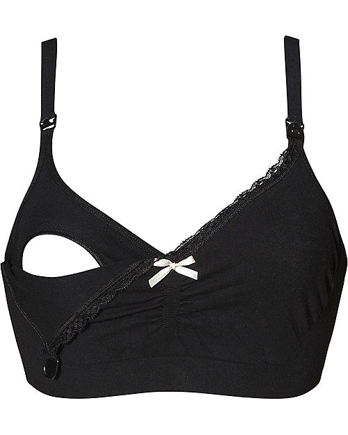 Boob Reggiseno da Allattamento Senza Cuciture Fast Food, Nero - Cotone Bio Reggiseni da Allattamento