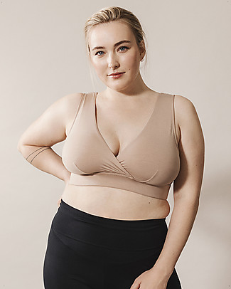 Boob Reggiseno da Allattamento Supporto Extra 24/7 - Sabbia - Avvolgente per Coppe Grandi! Reggiseni