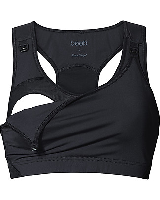 Boob Reggiseno Sportivo da Allattamento Fast Food - Nero Reggiseni da Allattamento