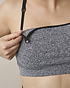 Boob Reggiseno Sportivo e Da Notte per Maternità e Allattamento Fast Food Soft Sports - Grigio Melange Scuro - Ecosostenibile Reggiseni da Allattamento