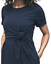 Boob Suki Abito Estivo Premaman e Allattamento con Nodo, Blu Mezzanotte - Cotone bio Vestiti_