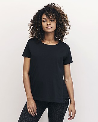 Boob The-shirt Maglia Maniche Corte Premaman e Allattamento con Apertura Laterale, Nero - 100% cotone bio T-Shirt e Canotte