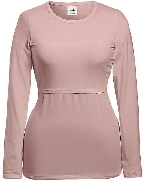 Boob Top Maniche Lunghe Premaman e Allattamento Classic - Malva - Cotone bio Maglie Manica Lunga