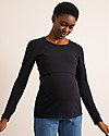 Boob Top Maniche Lunghe Premaman e Allattamento Classic, Nera - Cotone bio Maglie Manica Lunga