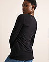 Boob Top Maniche Lunghe Premaman e Allattamento Classic, Nera - Cotone bio Maglie Manica Lunga