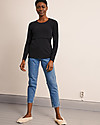 Boob Top Maniche Lunghe Premaman e Allattamento Classic, Nera - Cotone bio Maglie Manica Lunga