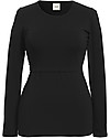 Boob Top Maniche Lunghe Premaman e Allattamento Classic, Nera - Cotone bio Maglie Manica Lunga