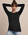 Boob Top Maniche Lunghe Premaman e Allattamento Classic, Nera - Cotone bio Maglie Manica Lunga