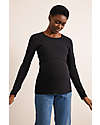 Boob Top Maniche Lunghe Premaman e Allattamento Classic - Nero - Cotone Bio Maglie Manica Lunga