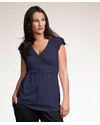 Boob Top Premaman e Allattamento Tomika - Blu Inchiostro -UTIMO TG XL! Fresca Fibra di Eucalipto! T-shirt