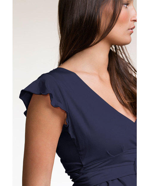 Boob Top Premaman e Allattamento Tomika - Blu Inchiostro -UTIMO TG XL! Fresca Fibra di Eucalipto! T-shirt