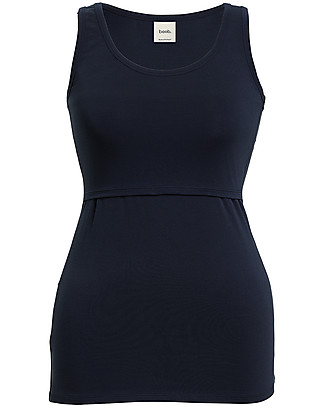 Boob Top Senza Maniche Classic per Maternità e Allattamento - Blu Notte - Cotone bio T-shirt