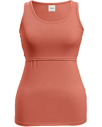 Boob Top Senza Maniche Classic per Maternità e Allattamento - Corallo - Cotone bio Top