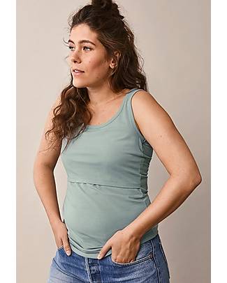 Boob Top Senza Maniche Classic per Maternità e Allattamento - Menta - Cotone bio T-shirt