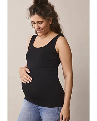 Boob Top Senza Maniche Classic per Maternità e Allattamento - Nero - Cotone Bio Canotte