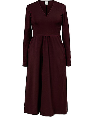 Boob Vestito per la Gravidanza e Allattamento Charlotte – Melanzana - Cotone Bio Vestiti_