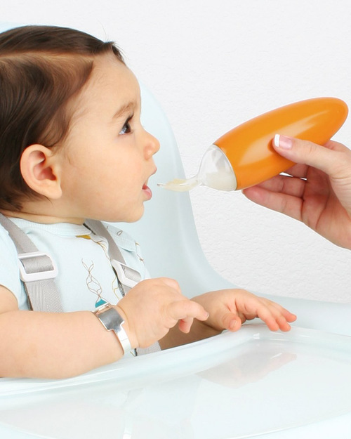 Boon Inc. SQUIRT Cucchiaio Dispenser - Arancione (senza BPA, PVC e Ftalati!) Posate